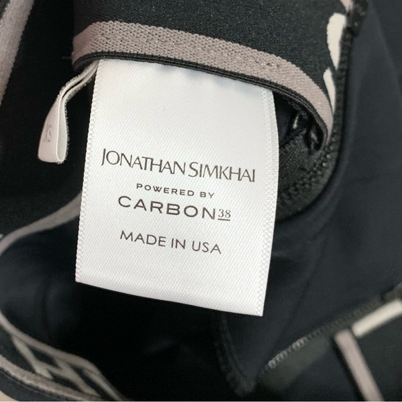 Jonathan Simkhai Carbon38 Crop Flare Leg Pants High Rise Waist Black Size XS - Picture 13 of 16